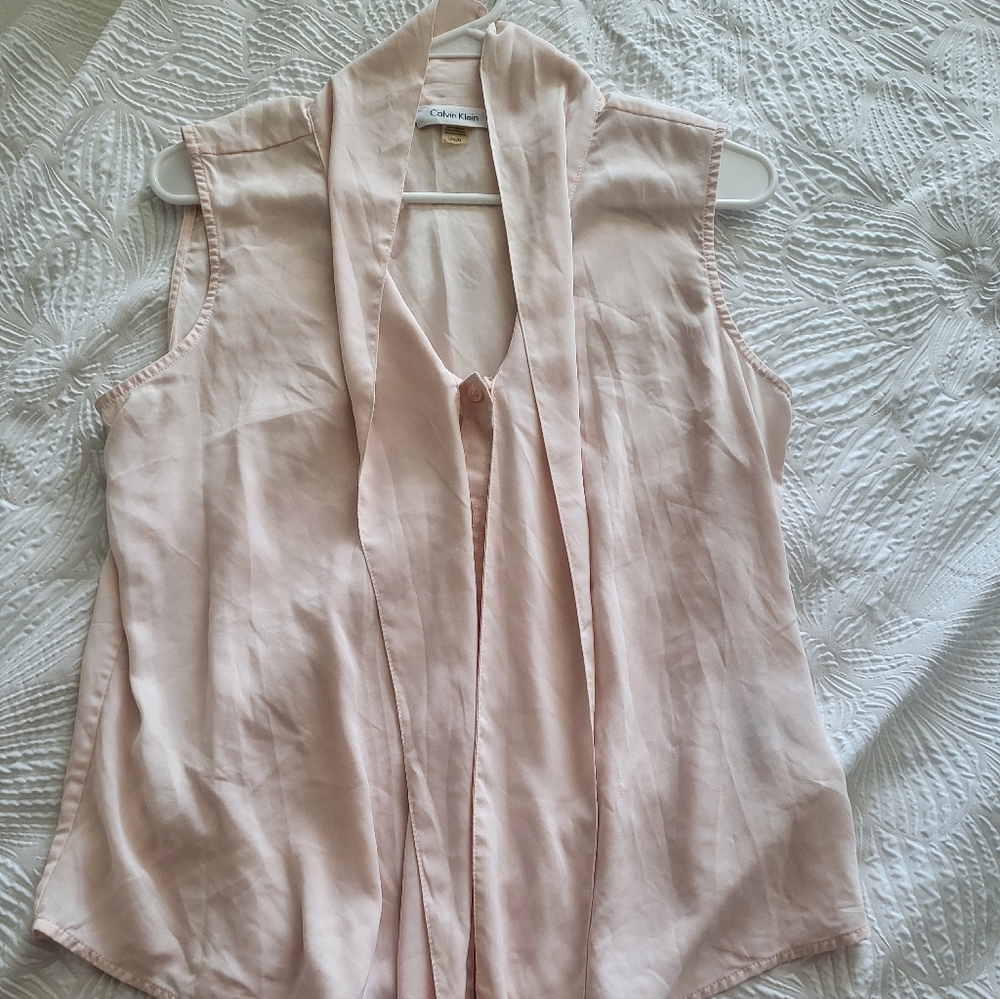 Calvin Klein Light Pink Sleeveless Blouse